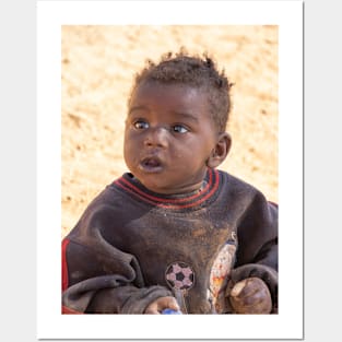 Namibia. Himba Tribe. Portrait of a Toddler. Posters and Art